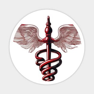 Caduceus Red Shadow Silhouette Anime Style Collection No. 208 Magnet